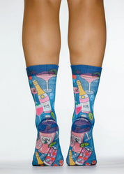 SUMMER DRINKS Ladies Novelty Gift Socks
