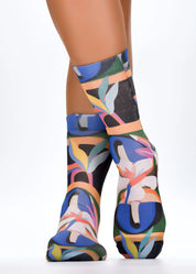 SURREAL FLOWERS Ladies Novelty Gift Socks