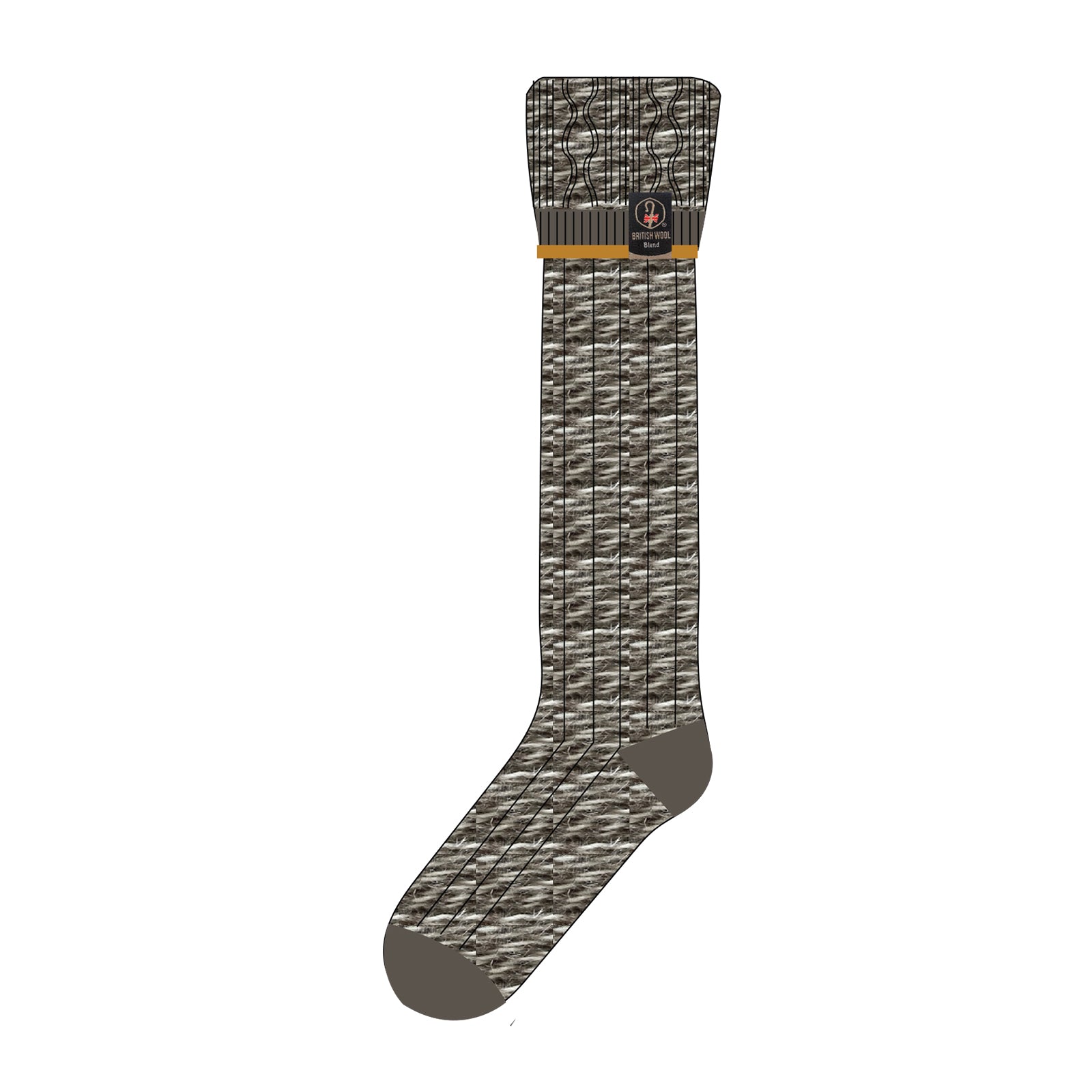100% British Wool Wellington Boot Socks – Natural Twist | UK 4-7