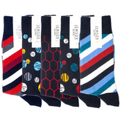 Preppy Days: Luxury Organic Cotton Men’s Socks (5 Pack) | One Size UK 7-11