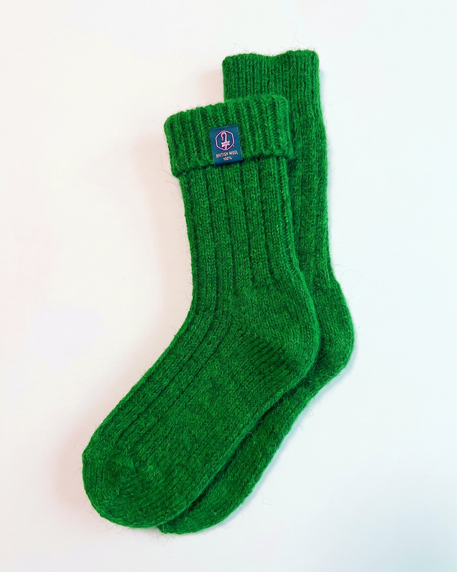PREORDER - British Wool Boot Socks – Windsor Lawn Green | UK 4-7 & 8-12