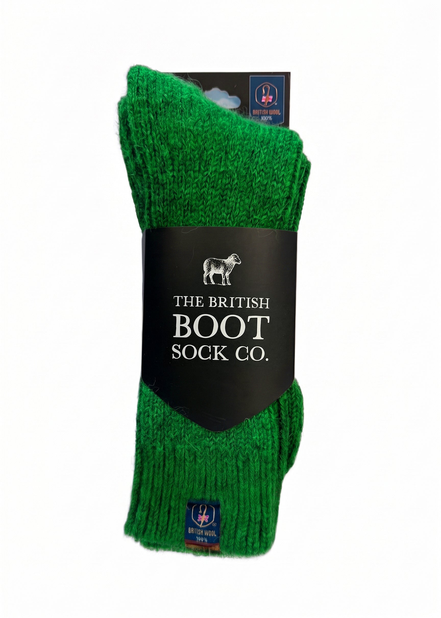 PREORDER - British Wool Boot Socks – Windsor Lawn Green | UK 4-7 & 8-12