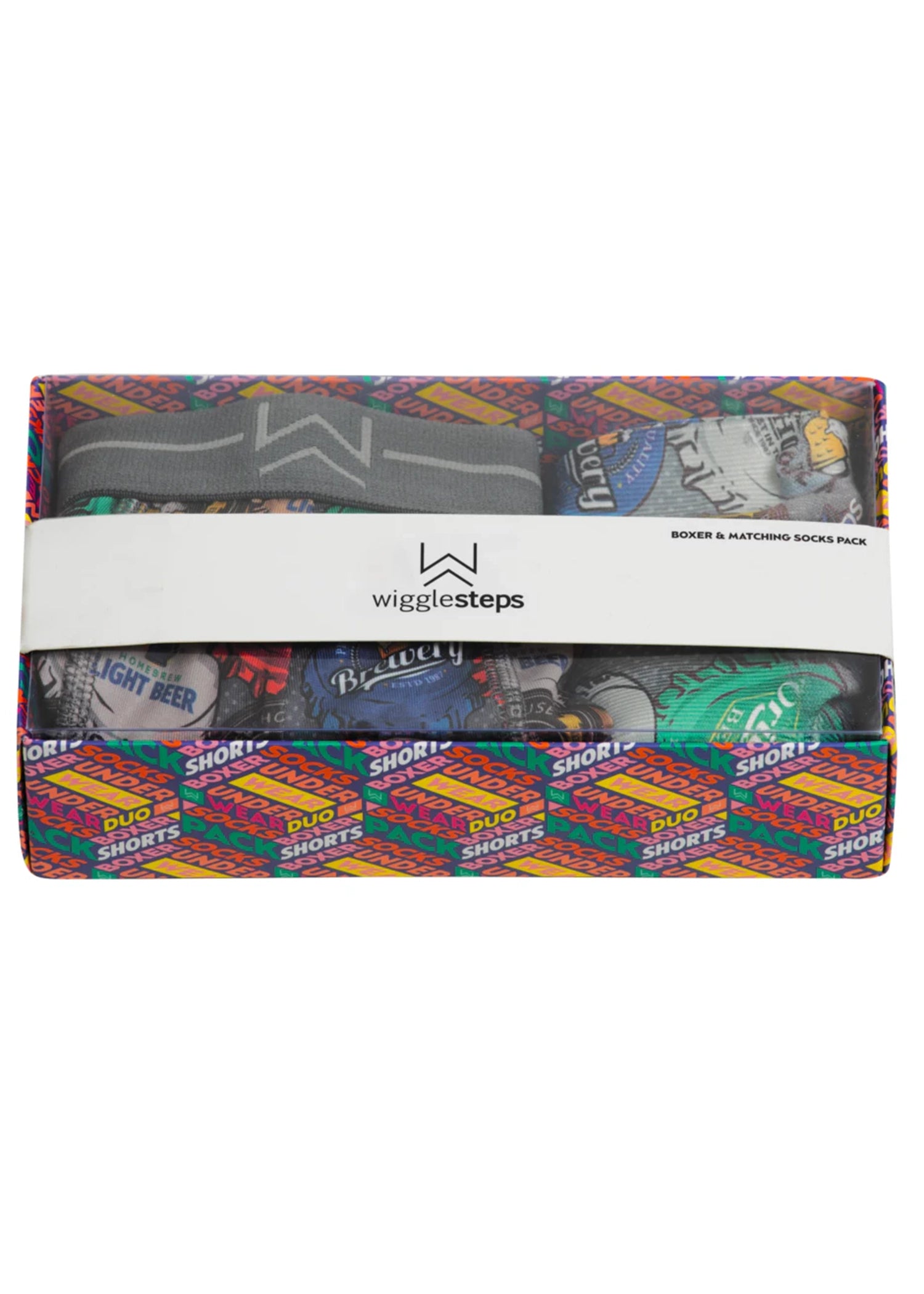 Vintage Beer Themed Boxer and Socks gift pack