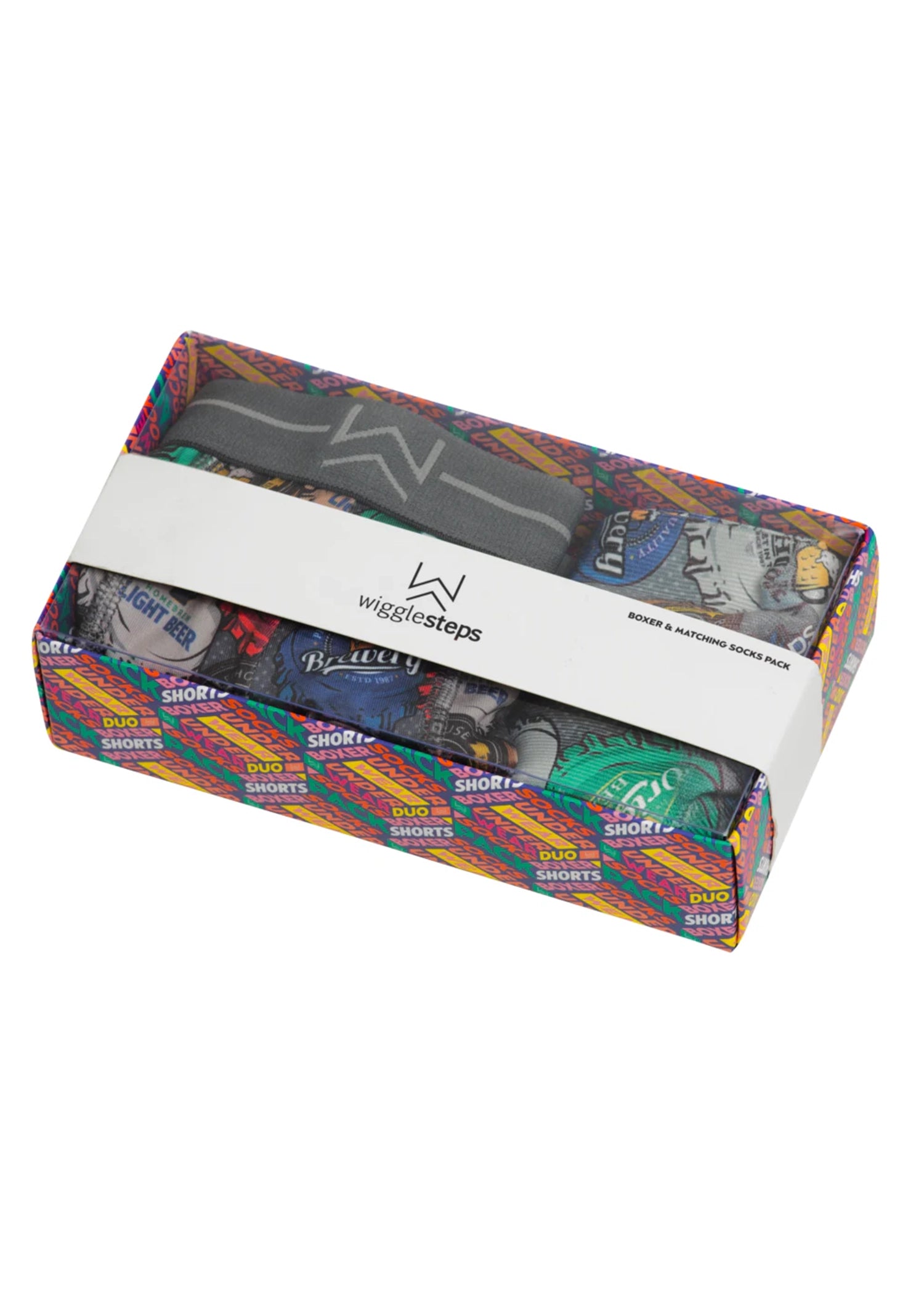 Vintage Beer Themed Boxer and Socks gift pack