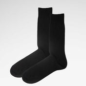Black Recycled Rib Mens Socks | Sustainable Everyday Style