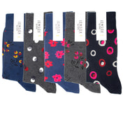 Continental Elegance: Luxury Organic Cotton Men’s Socks (5 Pack) | One Size UK 7-11
