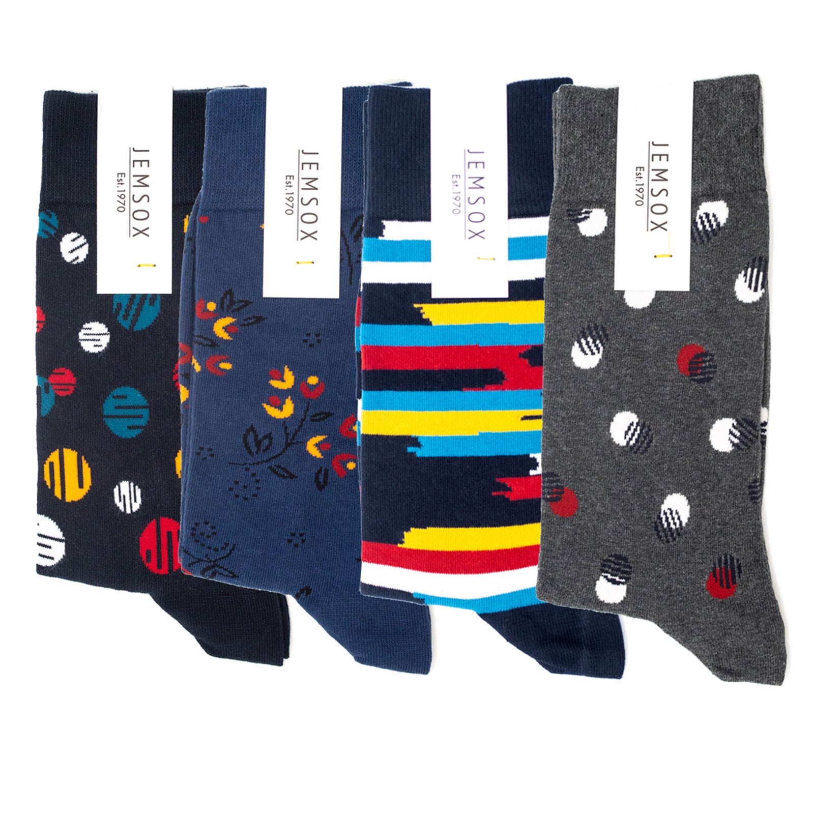 The Weekend Getaway – 4-Pack Luxury Organic Cotton Men’s Socks - One Size 7-11