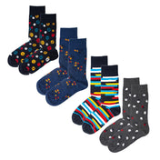 The Weekend Getaway – 4-Pack Luxury Organic Cotton Men’s Socks - One Size 7-11
