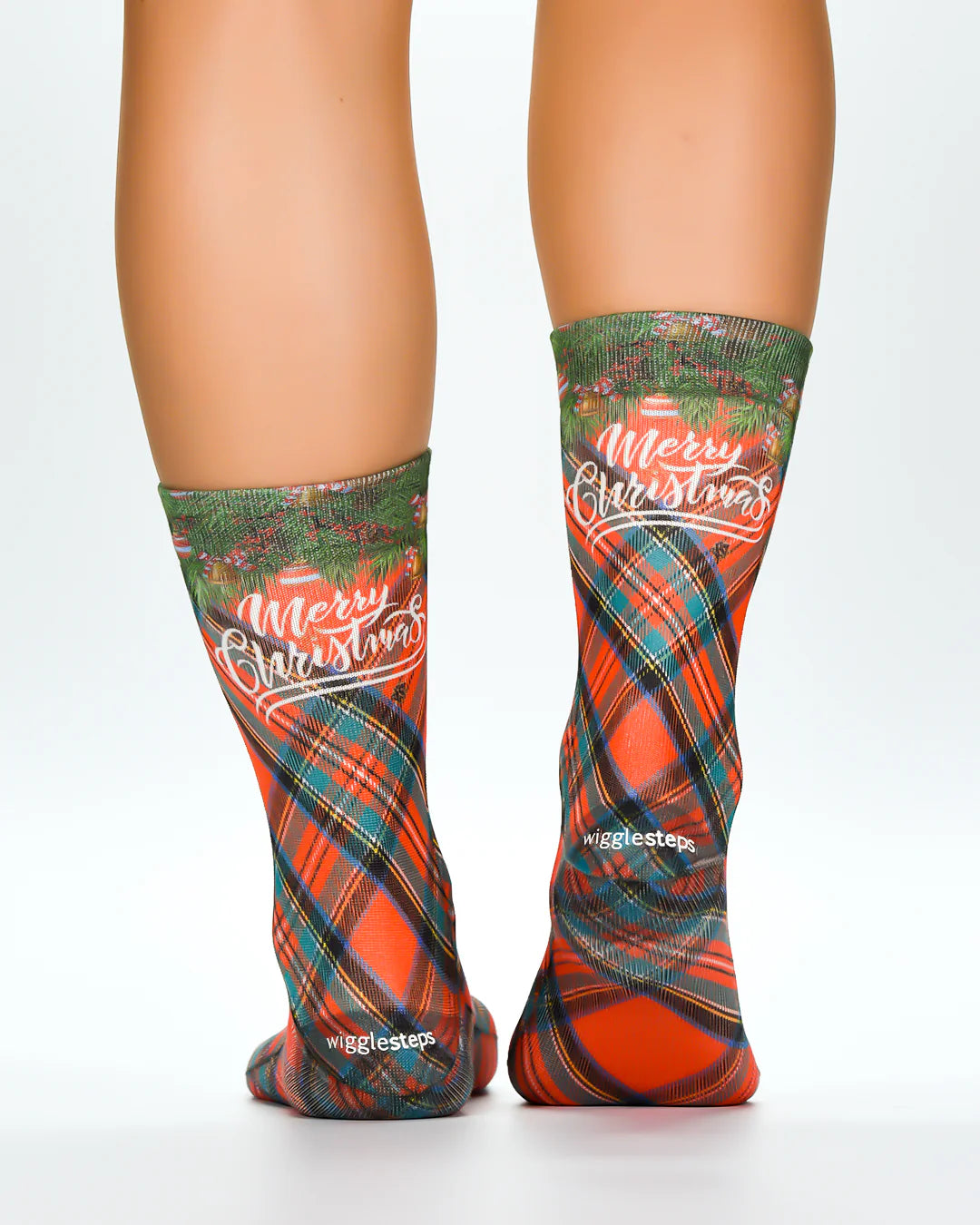 Check Berry Christmas Ladies Socks
