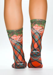 Check Berry Christmas Ladies Socks