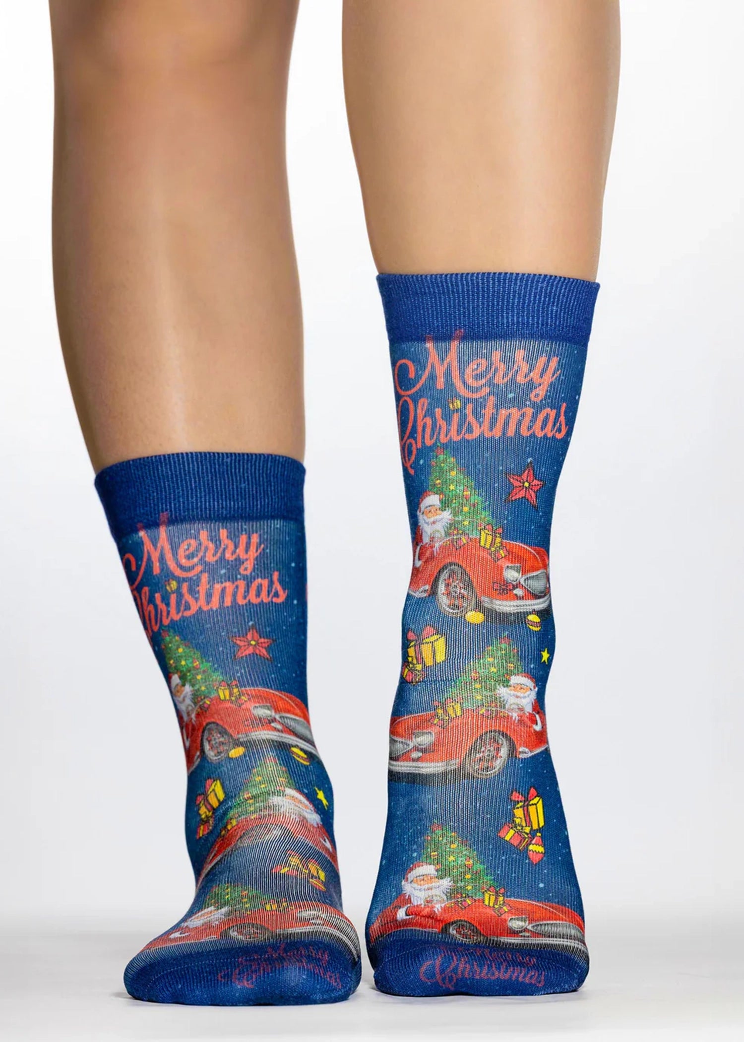 Christmas Car Ladies Socks