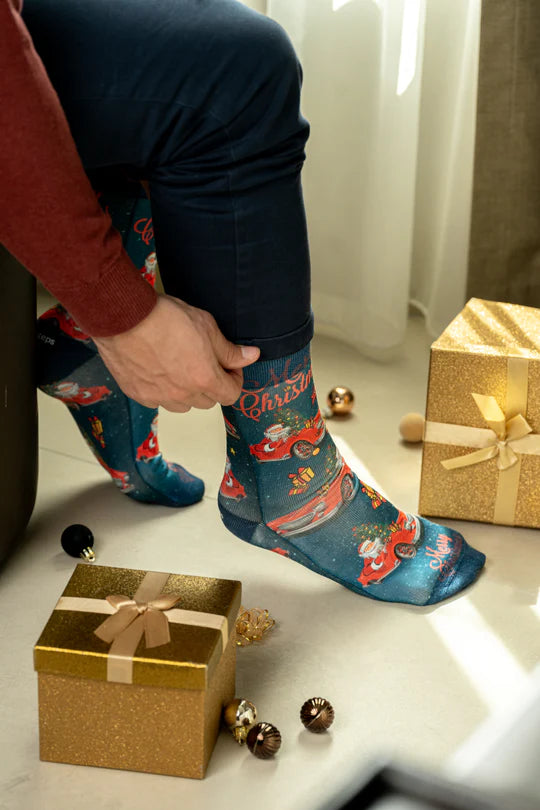Christmas Car Mens Socks
