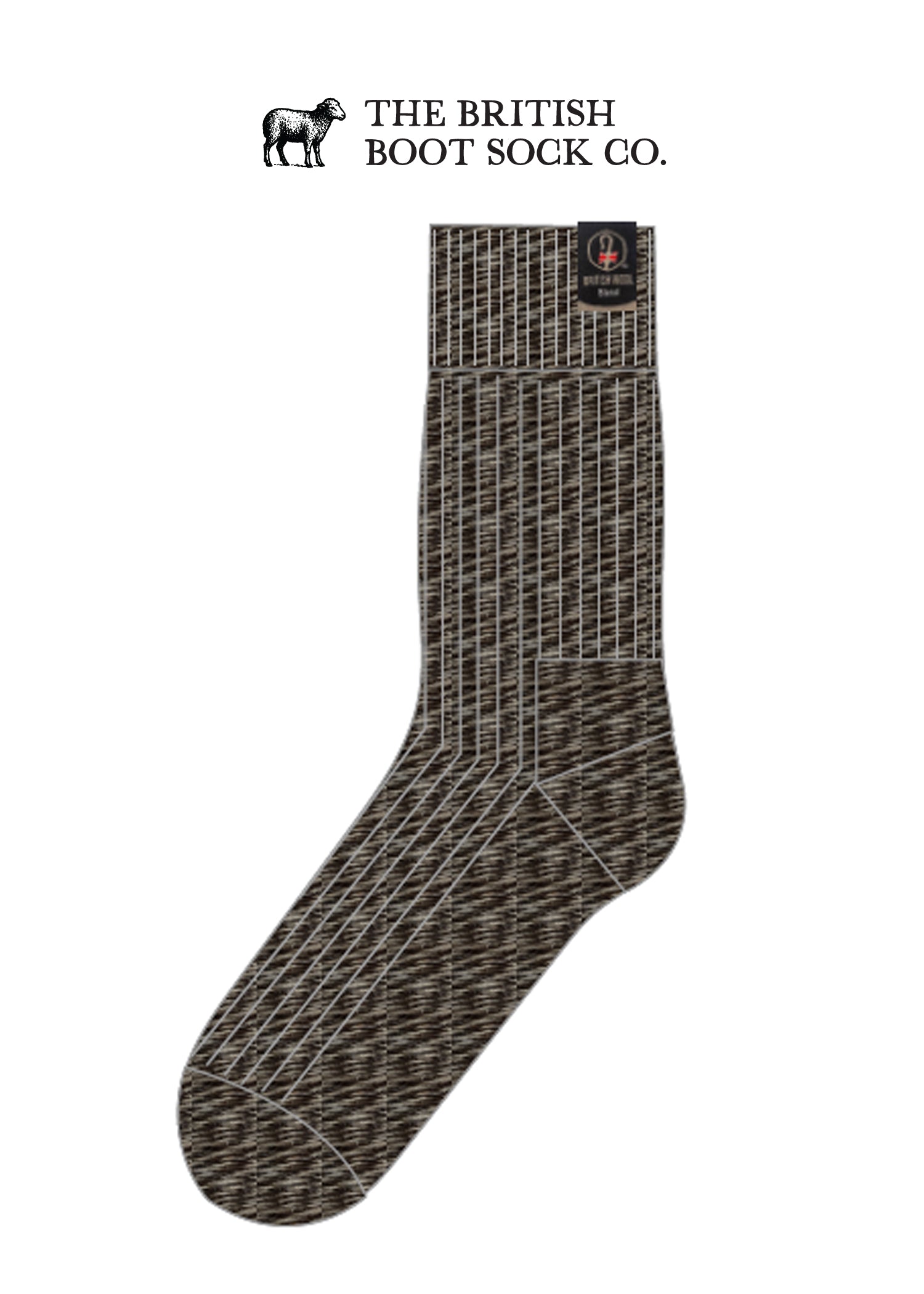 British Wool Boot Socks – Dark Natural Twist | 100% British Wool Luxury Boot Socks