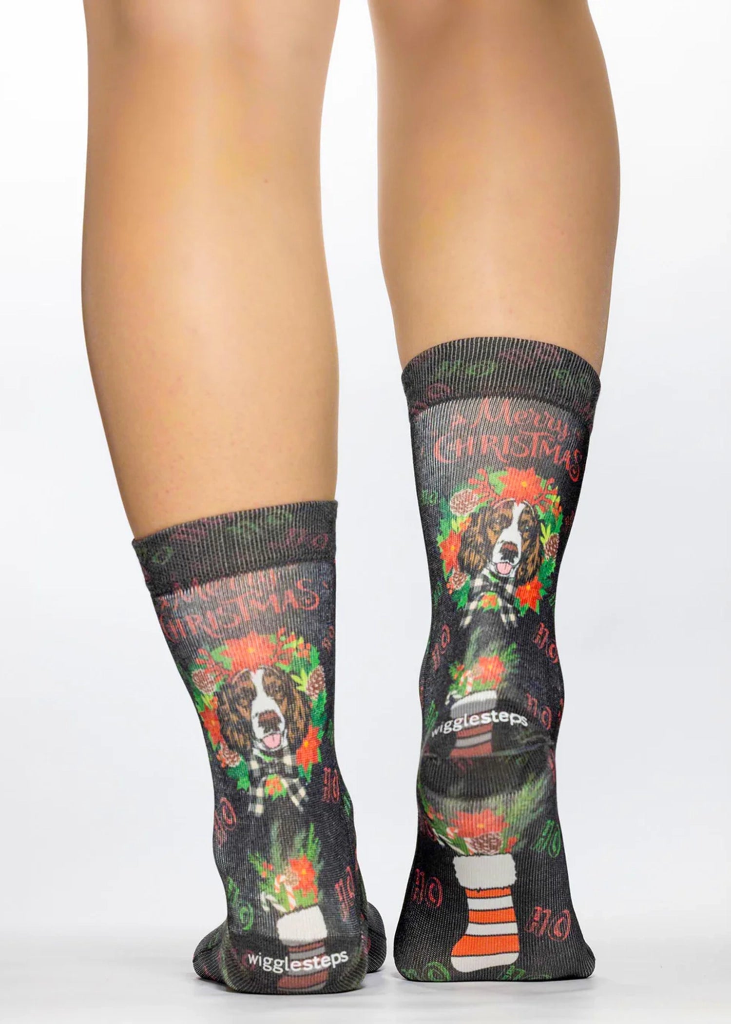 Deer Dog Ladies Christmas Socks