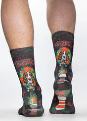 Deer Dog Mens Christmas Socks