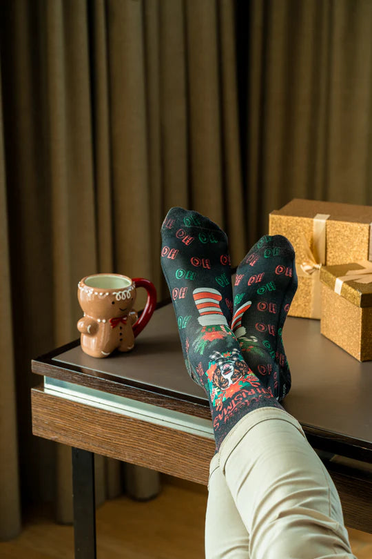Deer Dog Mens Christmas Socks
