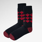 Diamond Pattern Organic Cotton Mens Socks | Soft Comfort Top