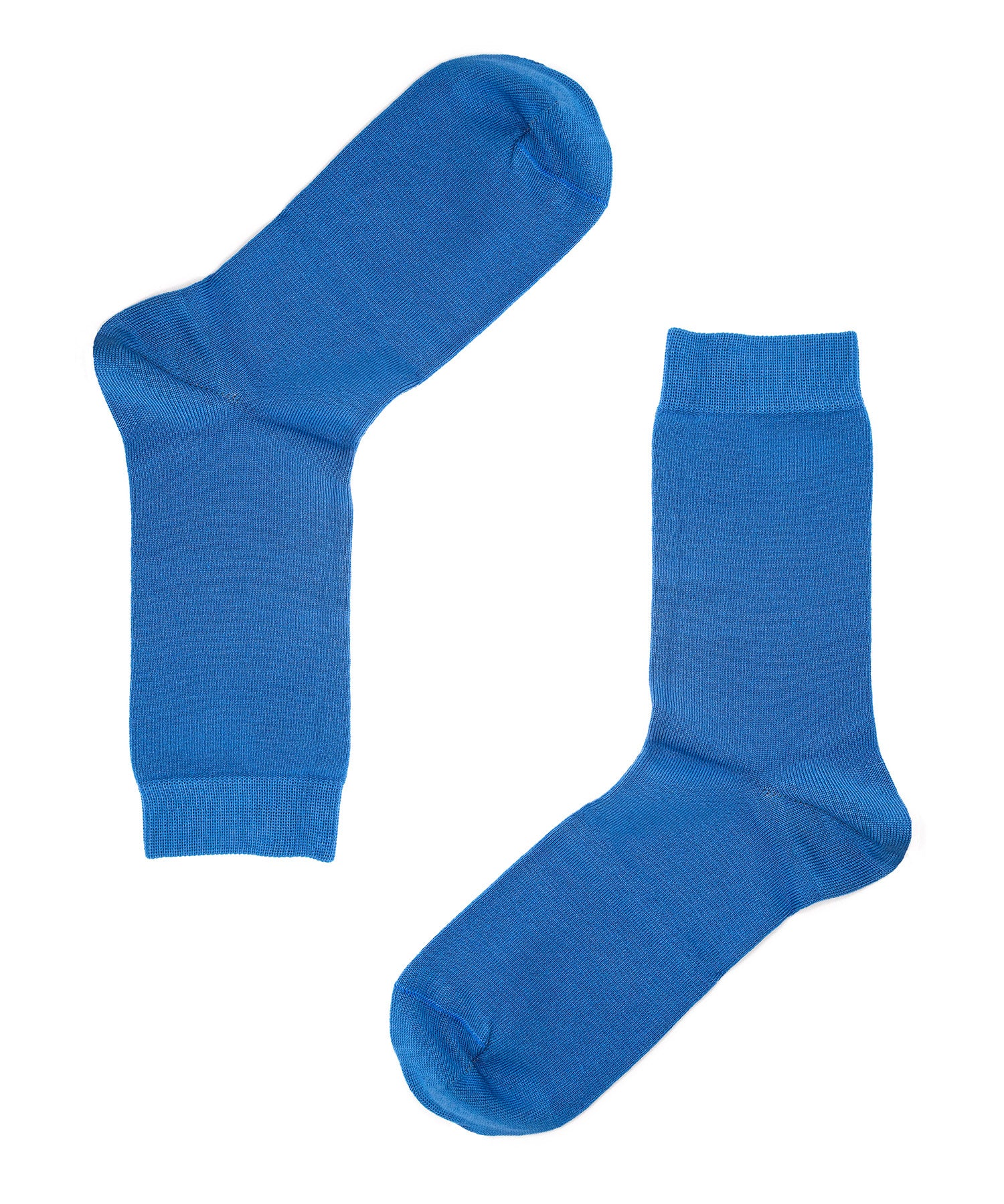 Luxury Socks Multipack 3 Pairs / 5-Pairs Electric Cobalt Blue Plain Colour Men's Crew Socks Size 7-12