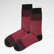 Fine Stripe Organic Cotton Mens Socks | Gentle Comfort Welt Top