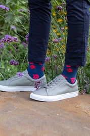 Two Flower Mens Socks – Organic Cotton