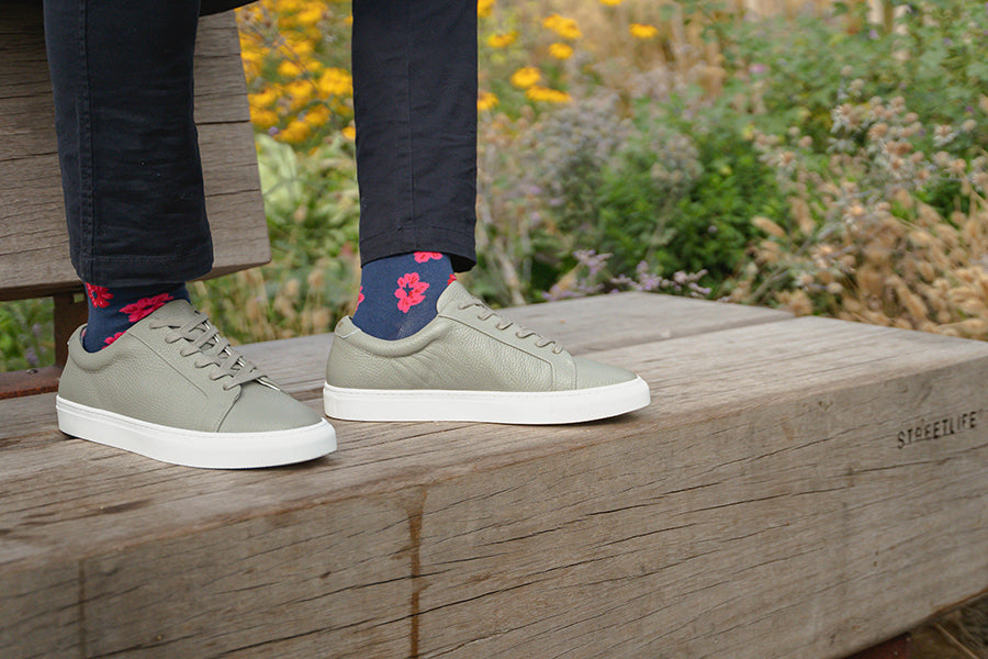 Two Flower Mens Socks – Organic Cotton