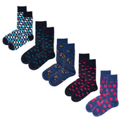 Jemsox Men’s 5-Pack Premium Socks Multipack - Crew Socks for Everyday, Dress & Athletic Use