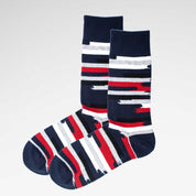Fuzzy Stripe Mens Socks – Organic Cotton