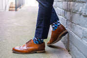 Box Geo Print Mens Socks – Organic Cotton Crew