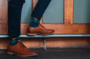 Multi Diamond Pattern Organic Cotton Mens Socks | Comfort Welt Top