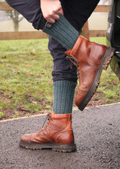 British Wool Boot Socks – Mallard | 100% British Wool Luxury Boot Socks