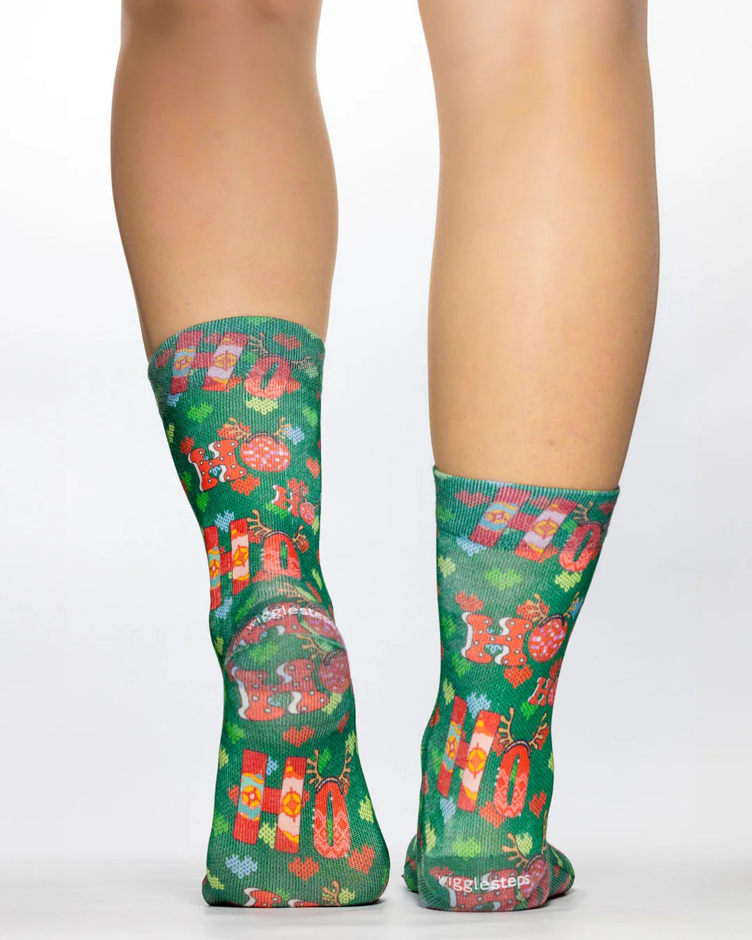 Knitted HoHo Christmas Ladies Socks