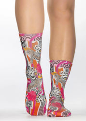 LEOPARD MASK Ladies Novelty Gift Socks