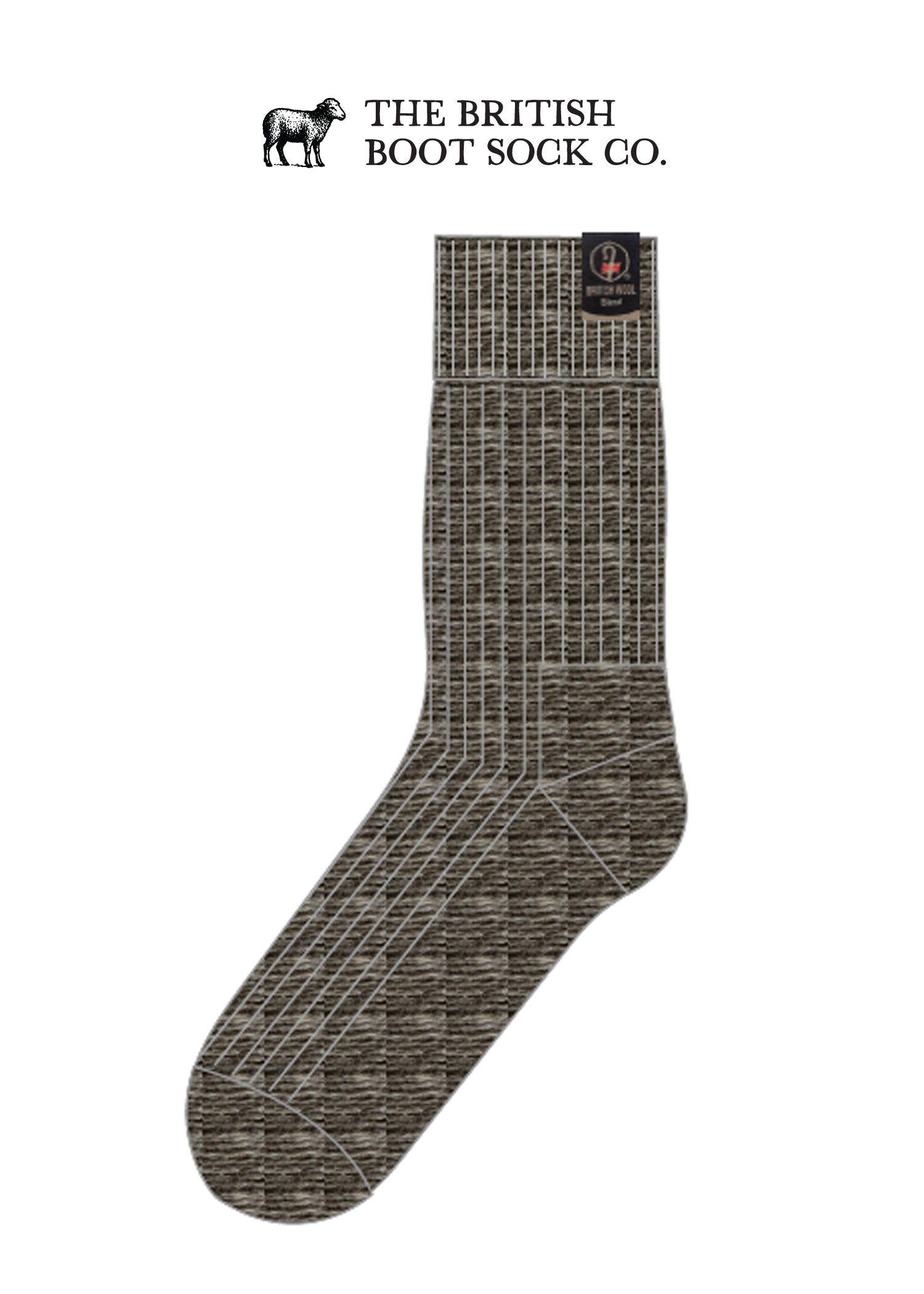British Wool Boot Socks – Mid Grey Natural | 100% British Wool Luxury Boot Socks
