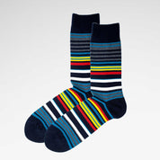 Mens Multi-Stripe Socks – Organic Cotton Comfort