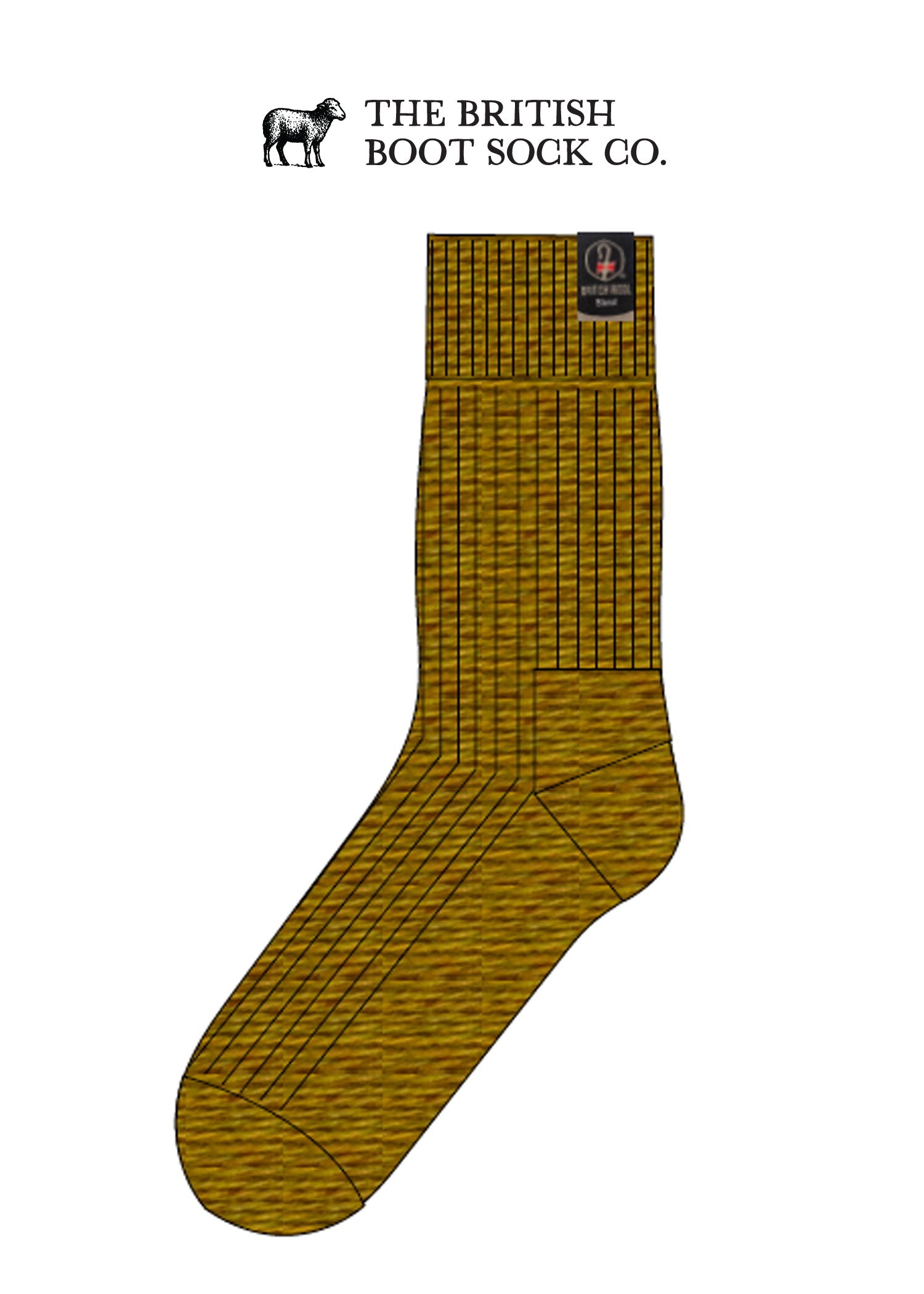 British Wool Boot Socks – Mustard Fields | 100% British Wool Luxury Boot Socks