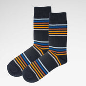 Multi Stripe Mens Socks – Organic Cotton Comfort Top