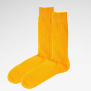 Ochre Recycled Rib Mens Socks | Sustainable Everyday Comfort