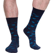 5-Pack Mens Blue Multi Design Socks – Organic Cotton