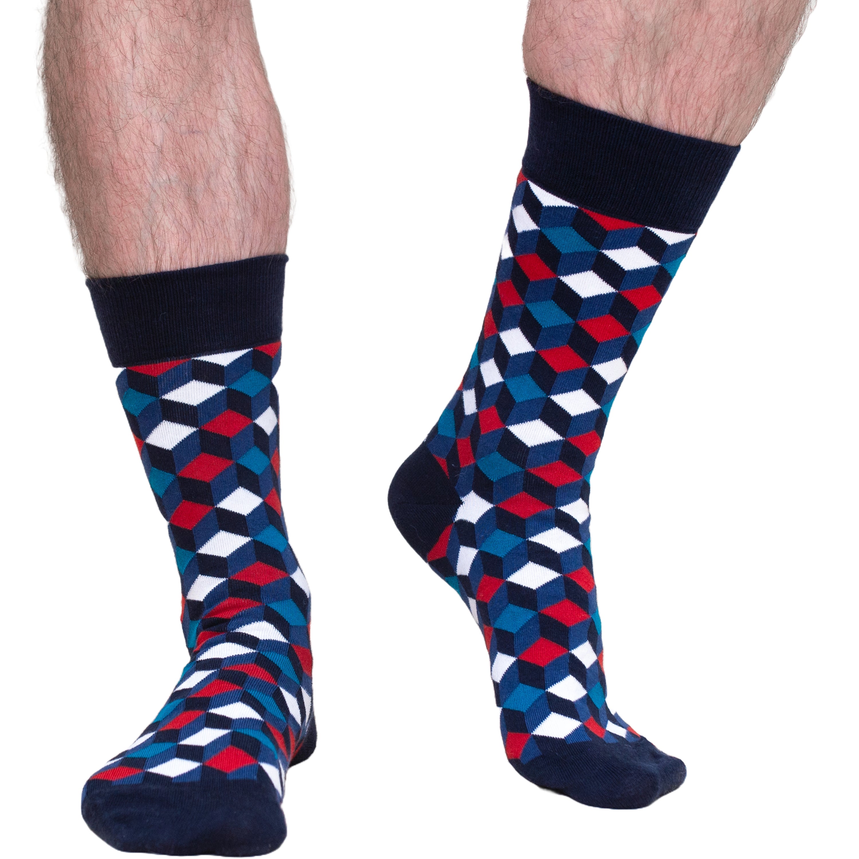5-Pack Multi Box Geo & Stripe Selection Organic Cotton Socks