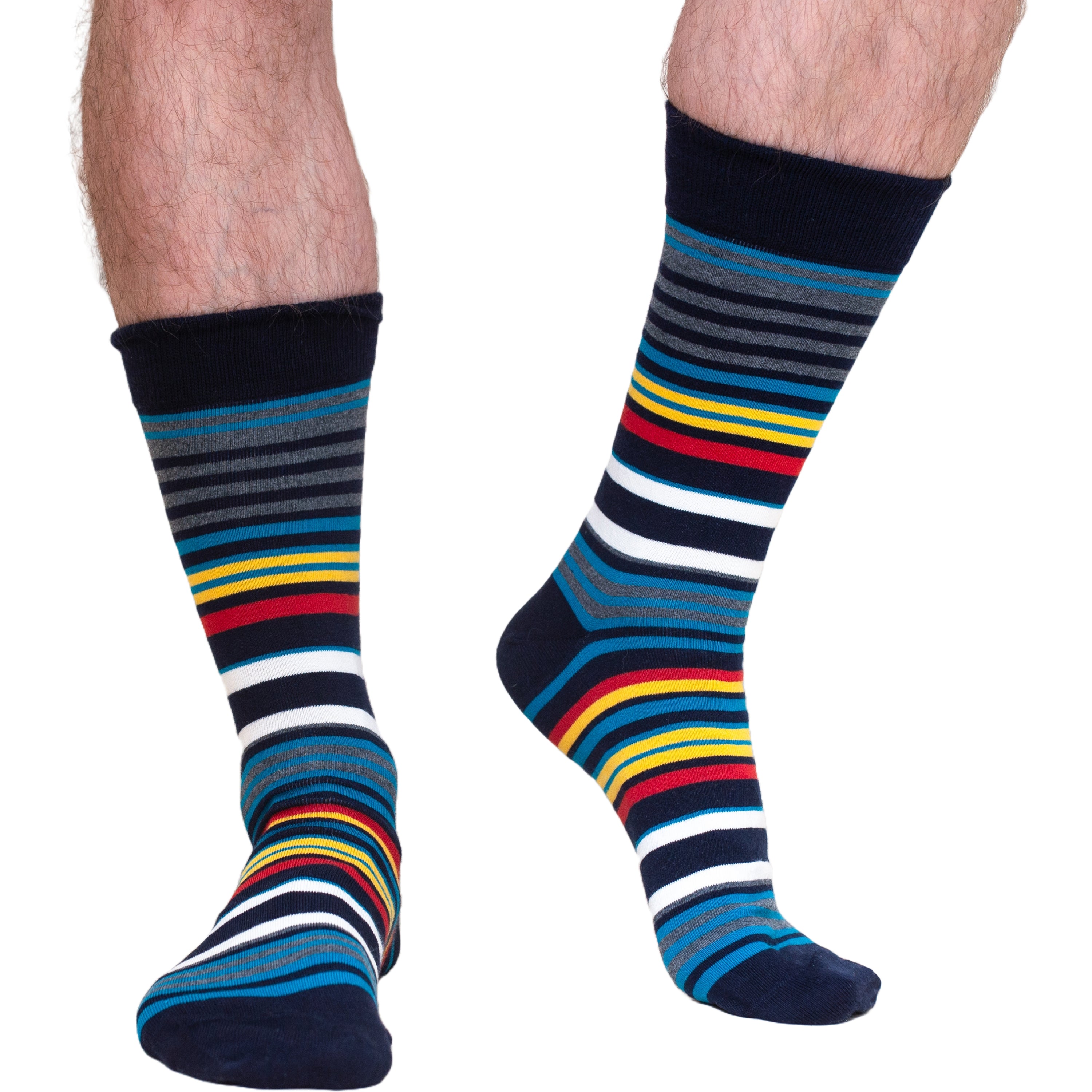 5-Pack Multi Box Geo & Stripe Selection Organic Cotton Socks
