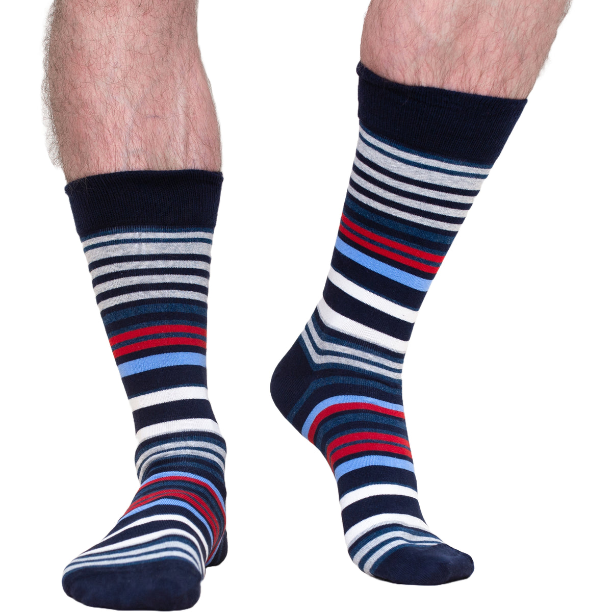 5pk Organic Cotton Multi Spot and Stripe socks