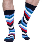 5-Pack Multi Box Geo & Stripe Selection Organic Cotton Socks