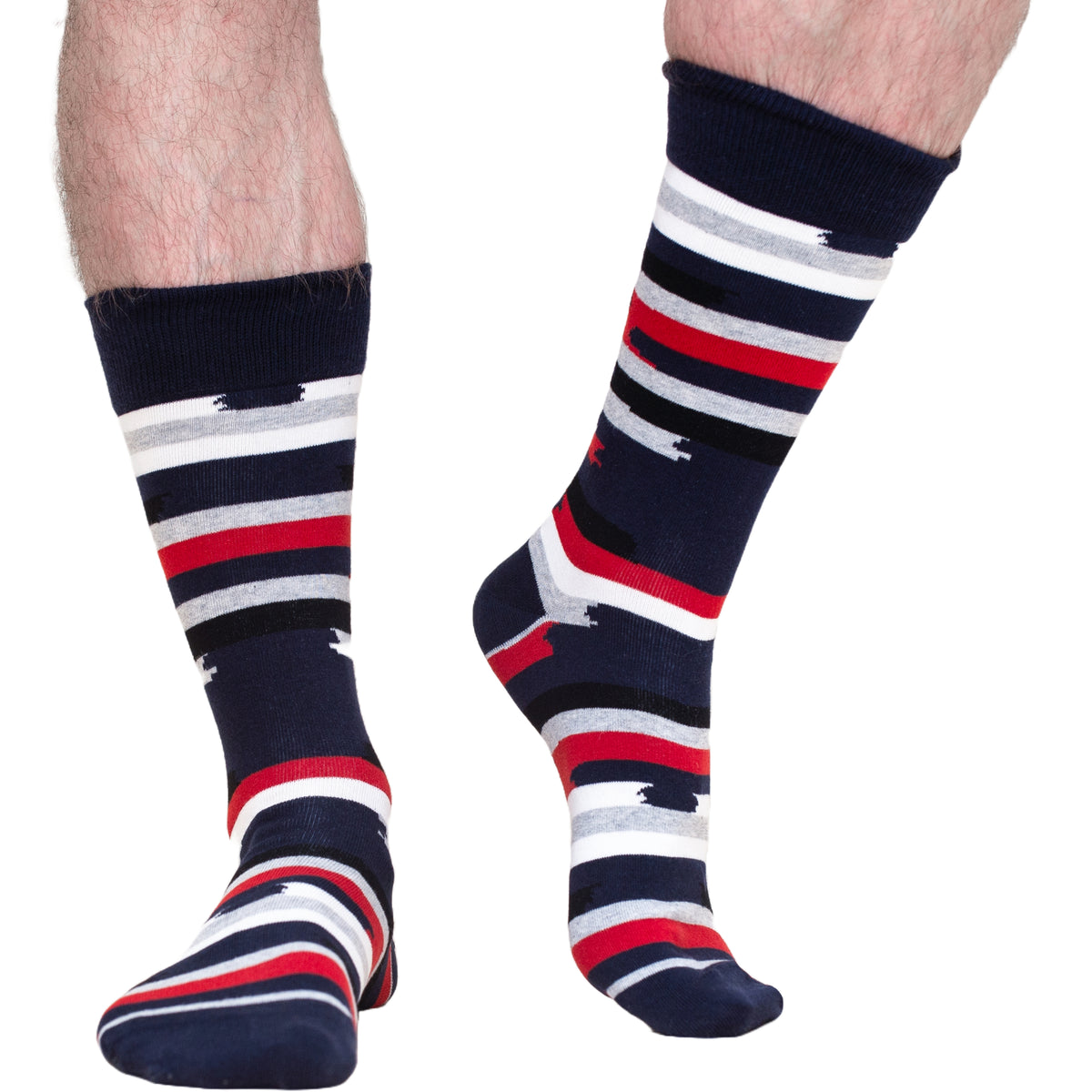 5pk Organic Cotton Multi Spot and Stripe socks