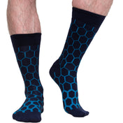 5-Pack Multi Hexagon Organic Cotton Mens Socks