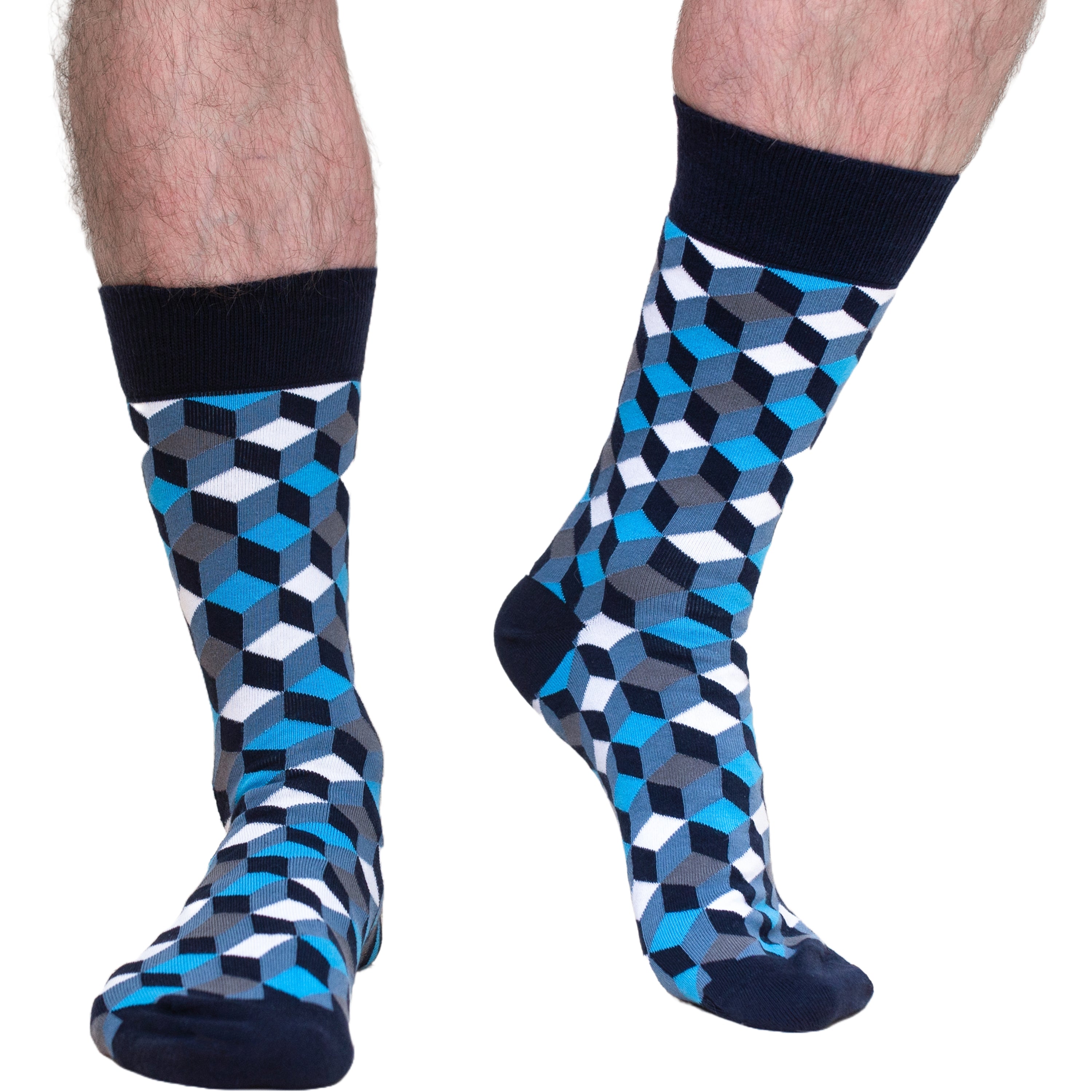 5-Pack Multi Box Geo & Stripe Selection Organic Cotton Socks