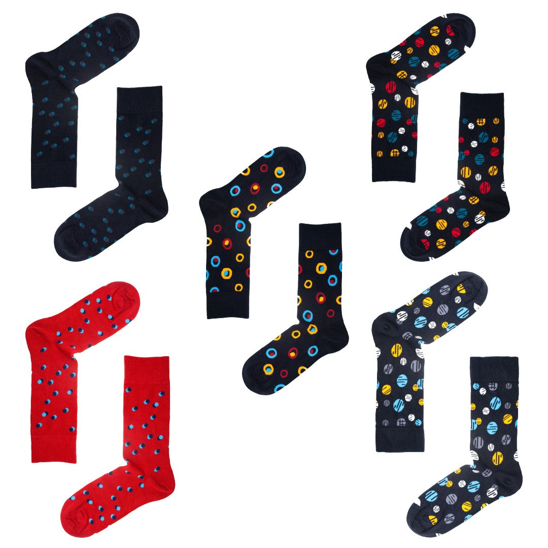5pk Organic Cotton Multi Spots and Circles