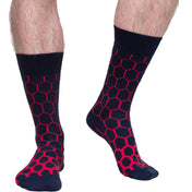 5-Pack Multi Hexagon Organic Cotton Mens Socks