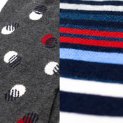 5-Pack Multi Spot & Stripe Organic Cotton Socks