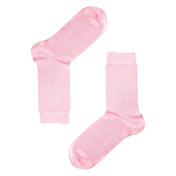 Luxury Socks Multipack 3 Pairs / 5-Pairs Rose Pink Plain Colour Men's Crew Socks Size 7-12