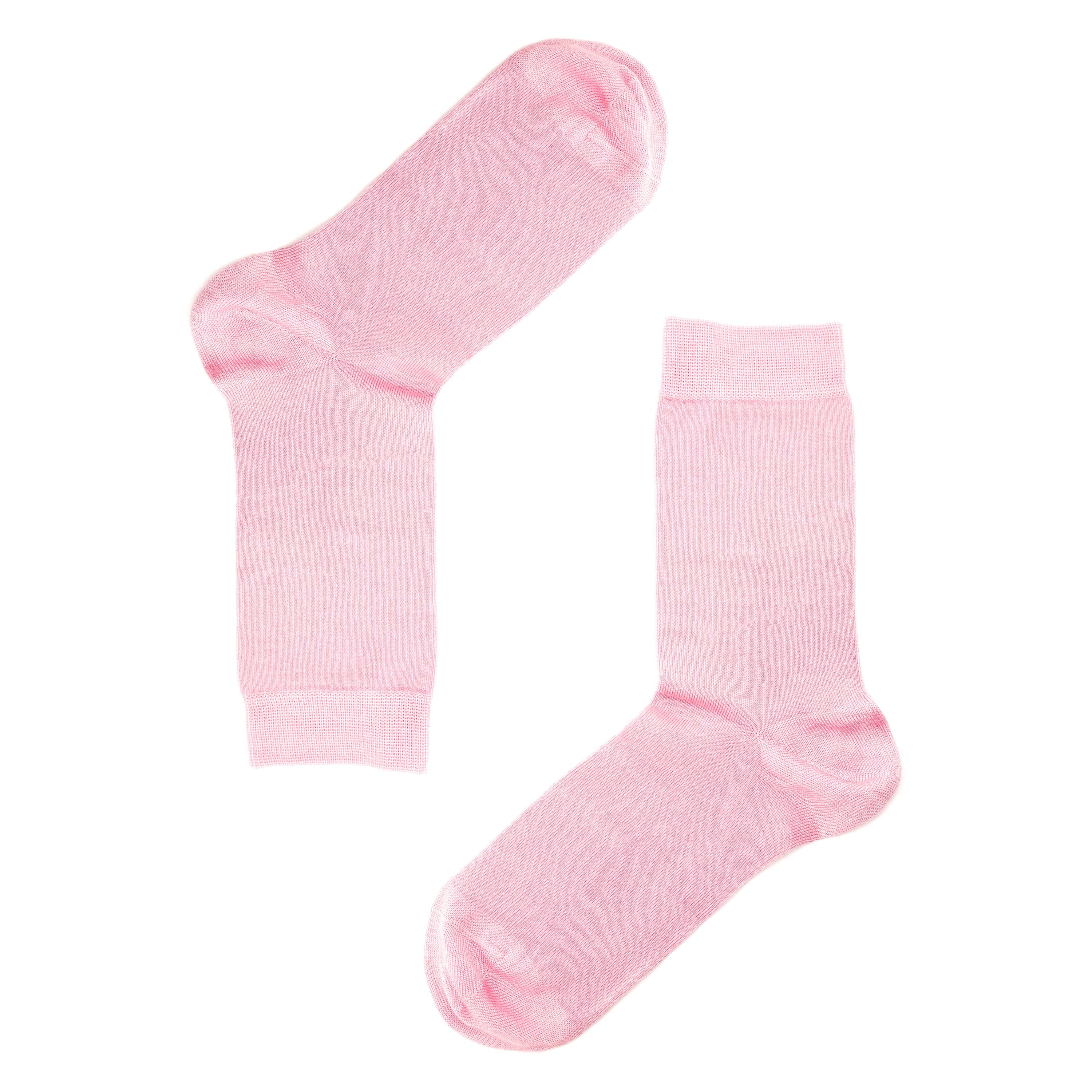 Luxury Socks Multipack 3 Pairs / 5-Pairs Rose Pink Plain Colour Men's Crew Socks Size 7-12